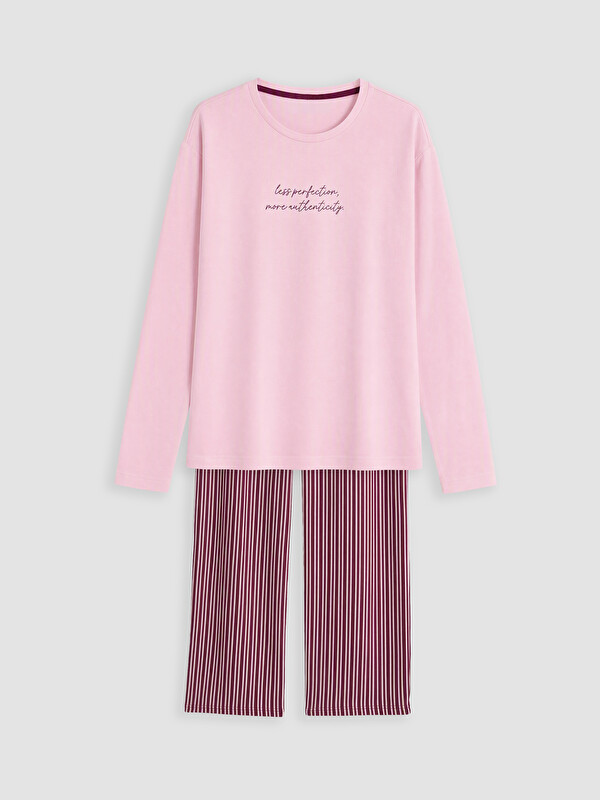 LCW DREAM Bisiklet Yaka Kadın Pijama Takımı