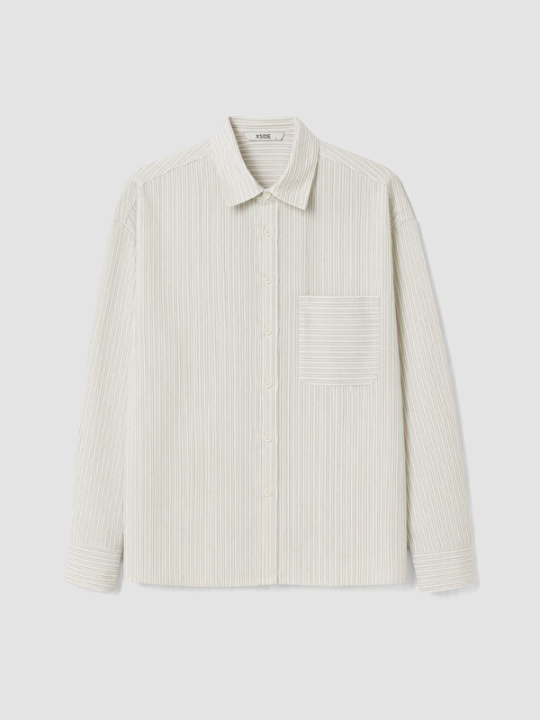 XSIDE Relax Fit Striped Oxford Men's Shirt