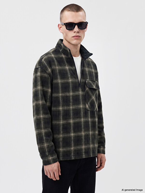 XSIDE Relax Fit Plaid Men's Lumberjack Shirt Jacket