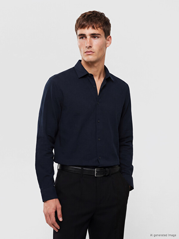 LCW Vision Regular Fit Men's Textured Shirt