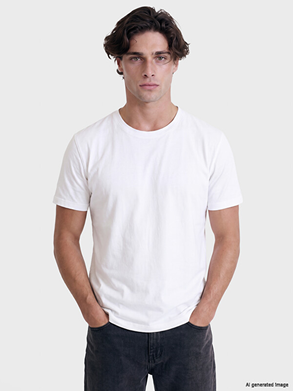 LCWAIKIKI Classic Regular Fit Dry Touch Thick Fabric T-Shirt /03
