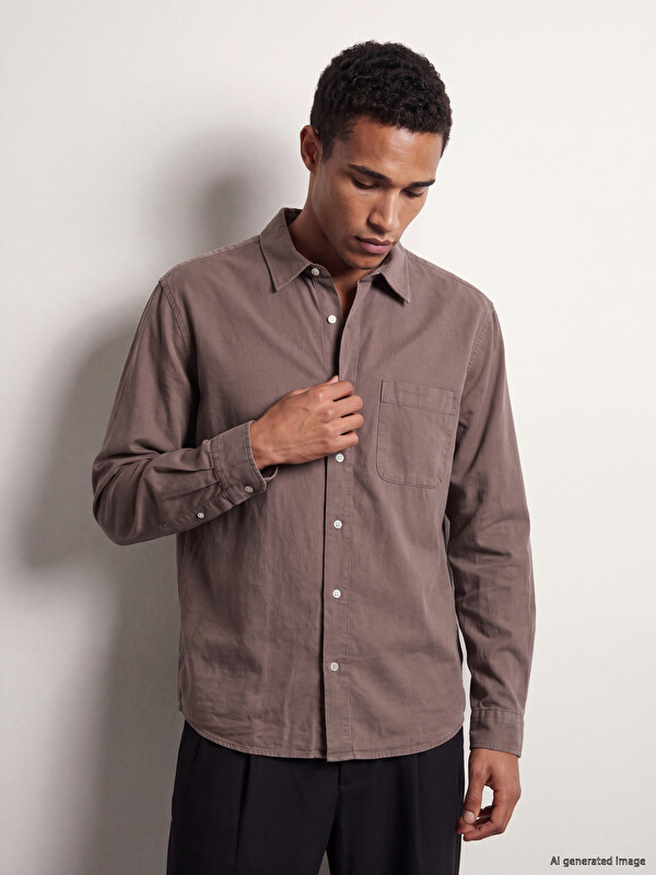LCW Vision Regular Fit Gabardine Men's Shirt