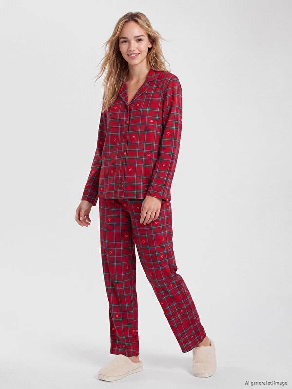 LCW DREAM Ekose Kadın Pijama Takım