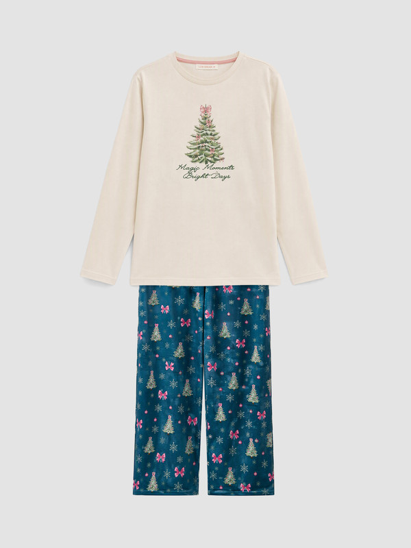 LCW DREAM Yeni Yıl Temalı Pijama Takımı