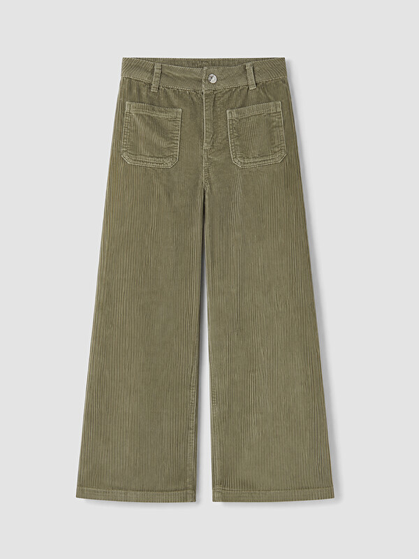 LC WAIKIKI Regular Fit Kız Çocuk Kadife Pantolon