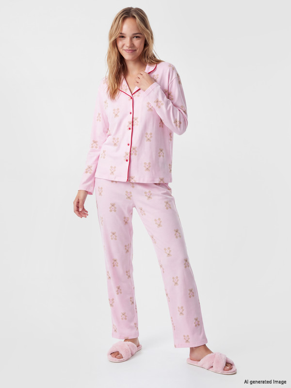LCW Young Ayıcık Baskılı Kadın Pijama Takımı