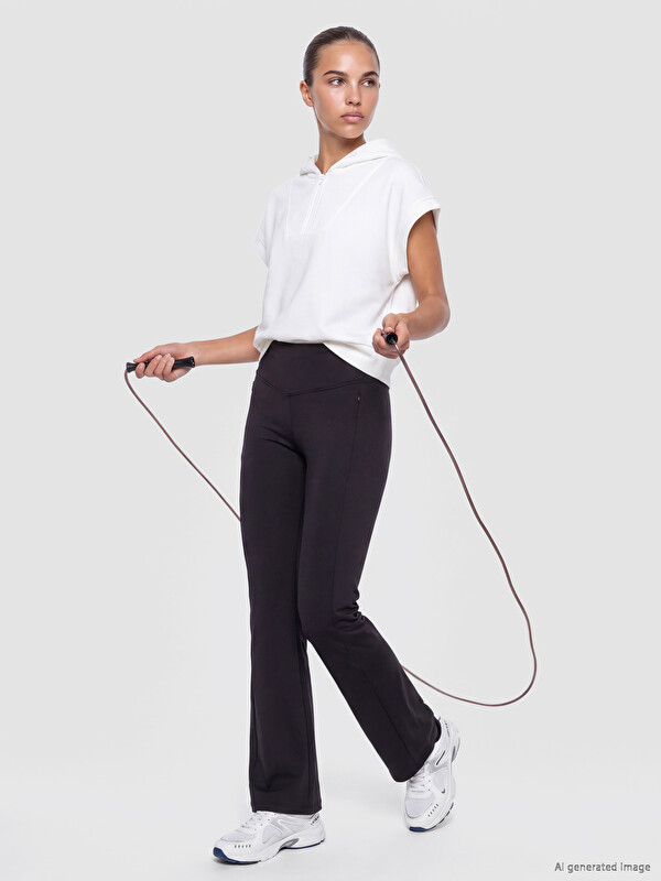 KOOR SPORT Pocketed Flare Women's Leggings Pants