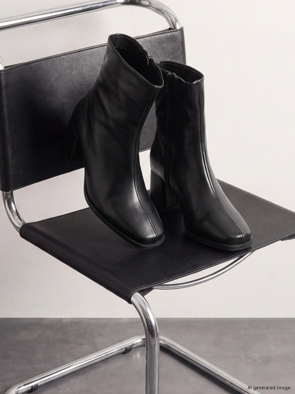 LCW STEPS Ankle Chunky Heeled Boot