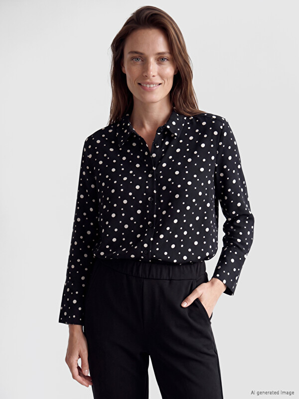 LCW Grace Polka Dot Women's Shirt