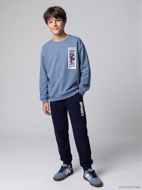 LCW Kids Set i trashë i stampuar Spider-Man për djem