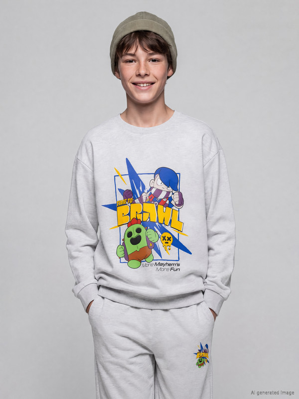 LCW Kids Brawl Stars Boys' Sweatshirt