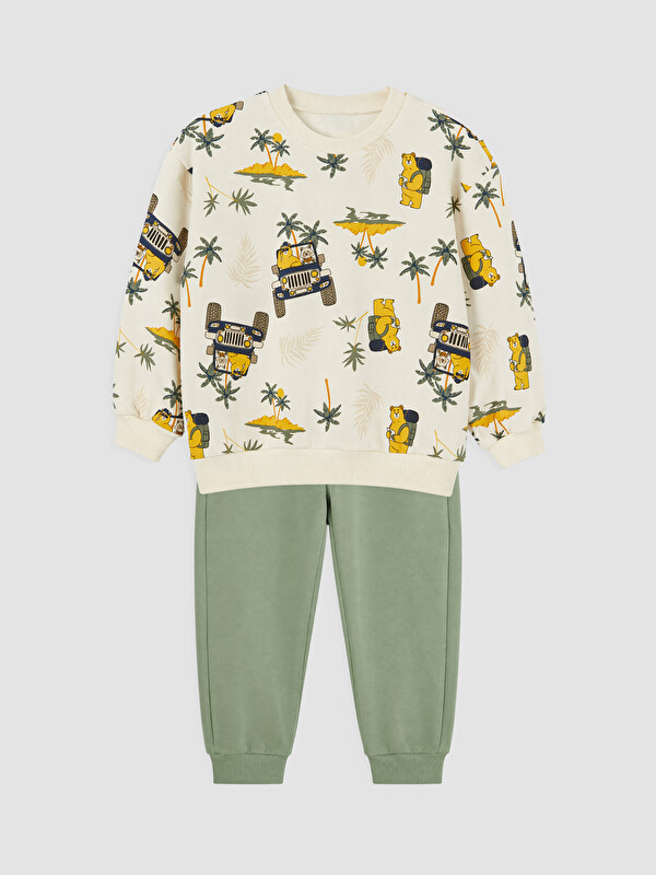 LC WAIKIKI Patterned Boys' Tracksuit Set
