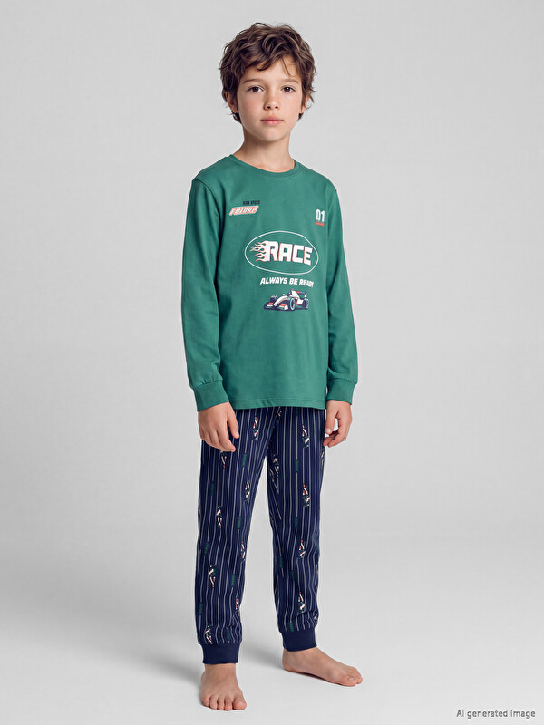 LCW Kids Erkek Çocuk Baskılı Pijama Takım