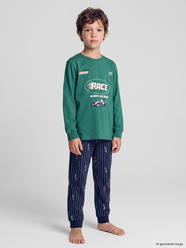 LCW Kids Erkek Çocuk Baskılı Pijama Takım