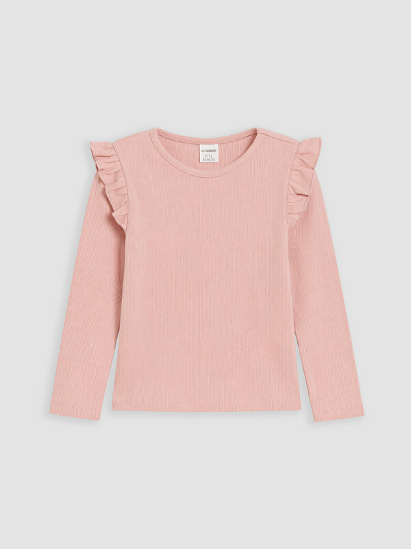 LC WAIKIKI Crew Neck Ruffled Girls' T-Shirt