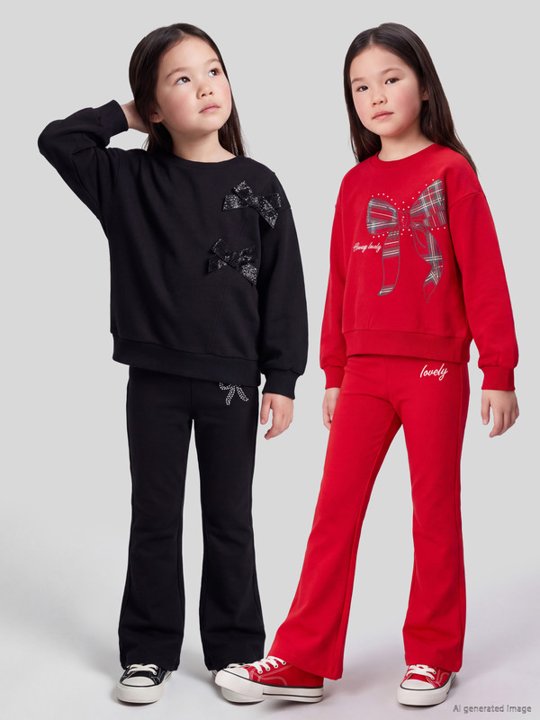 LCW Kids 2 Pack Girls' Embroidered Leggings