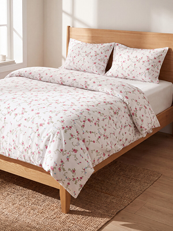 LCW HOME Floral Cotton Double Duvet Cover Set