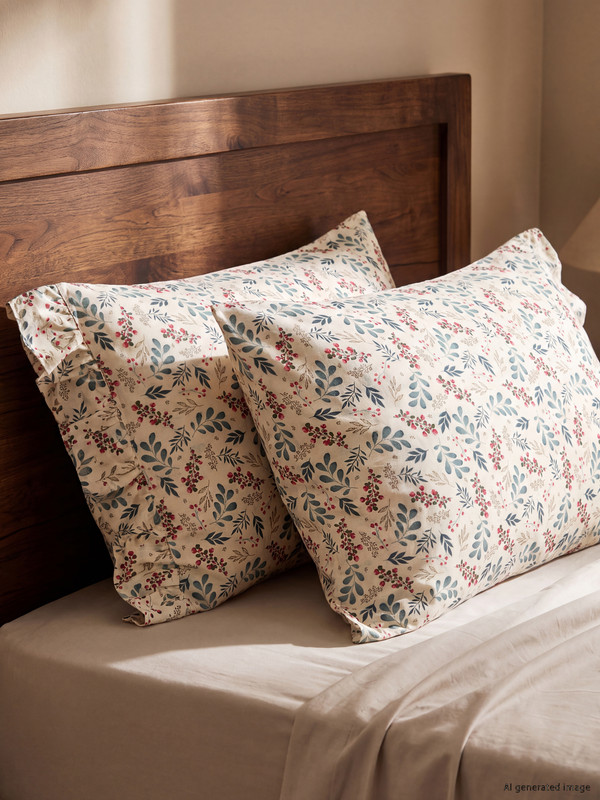 LCW HOME 2'li Baskılı Pamuklu Yastık Kılıfı 50x70 cm