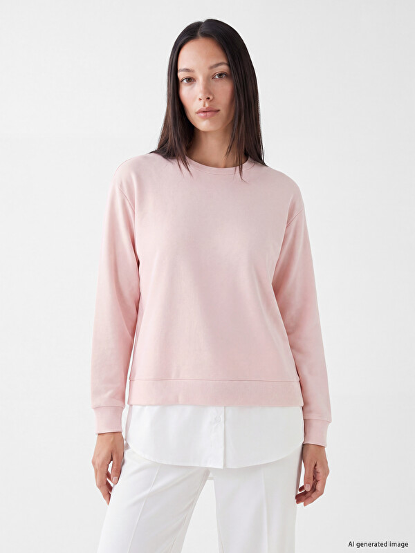 LC WAIKIKI Bisiklet Yaka Kadın Sweatshirt Tunik