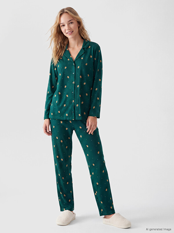 LCW DREAM New Year Themed Women's Pyjamas Set