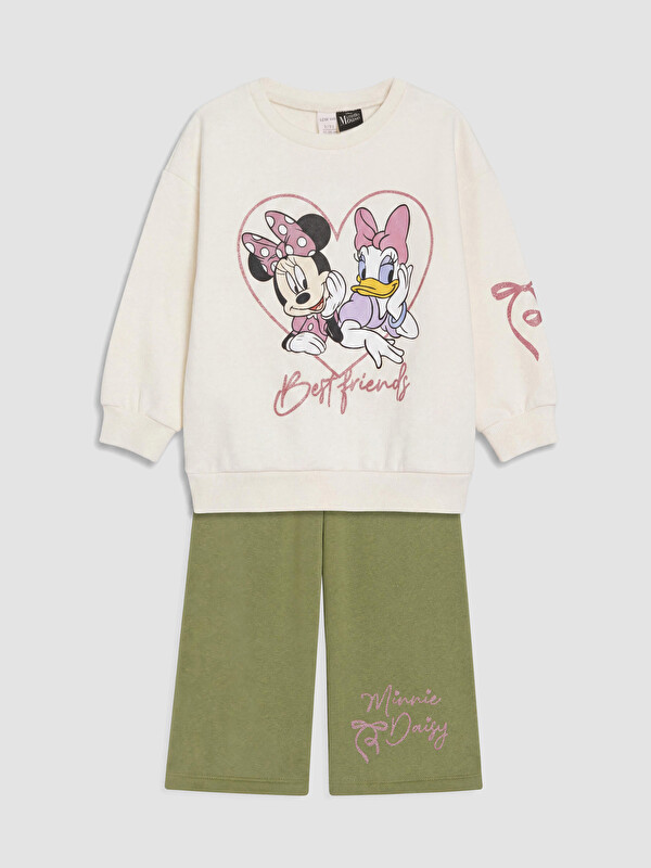 LCW Kids Minnie Mouse Baskılı Kız Çocuk Takım