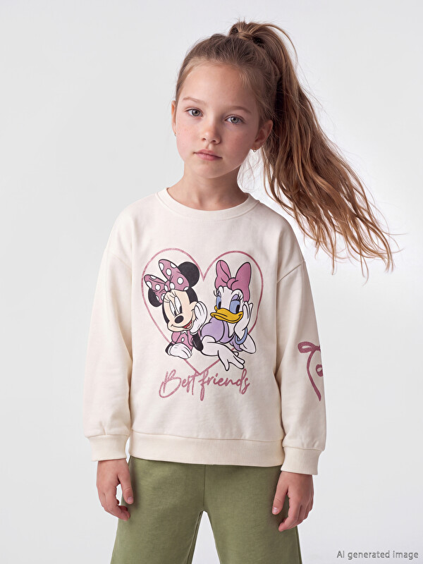 LCW Kids Minnie Mouse Baskılı Kız Çocuk Takım