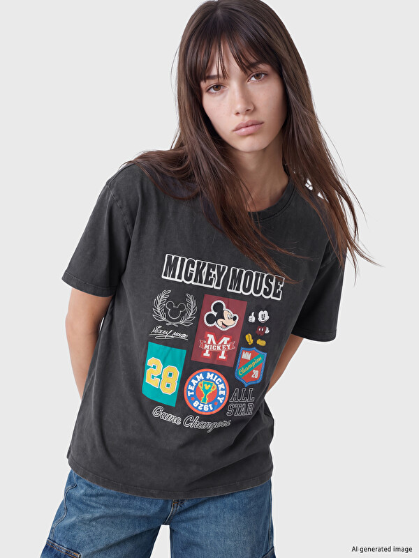 XSIDE Mickey Mouse Printed Women's T-Shirt