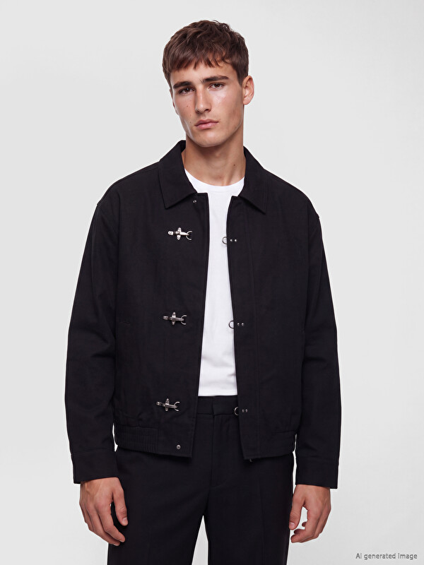 LCW Vision Man Black Coat