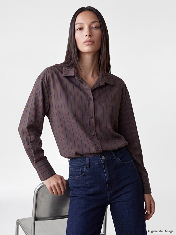 LCWAIKIKI Classic Striped Women's Shirt