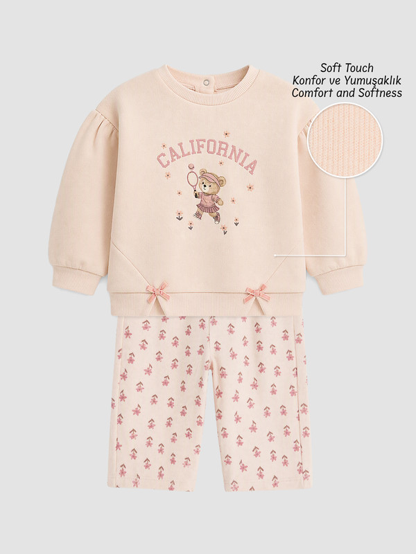 LCW baby Printed Baby Girls' Soft Touch Set