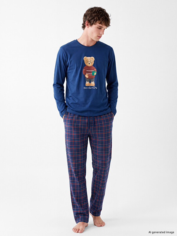 LC WAIKIKI Ayı Teddy Baskılı Erkek Pijama Takımı