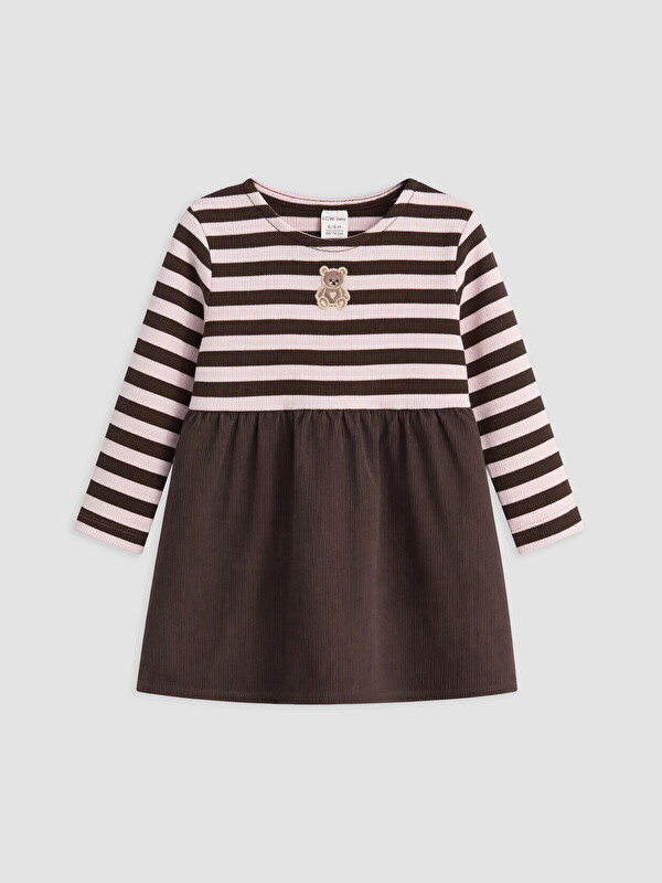 LCW baby Embroidered Baby Girls' Velvet Dress