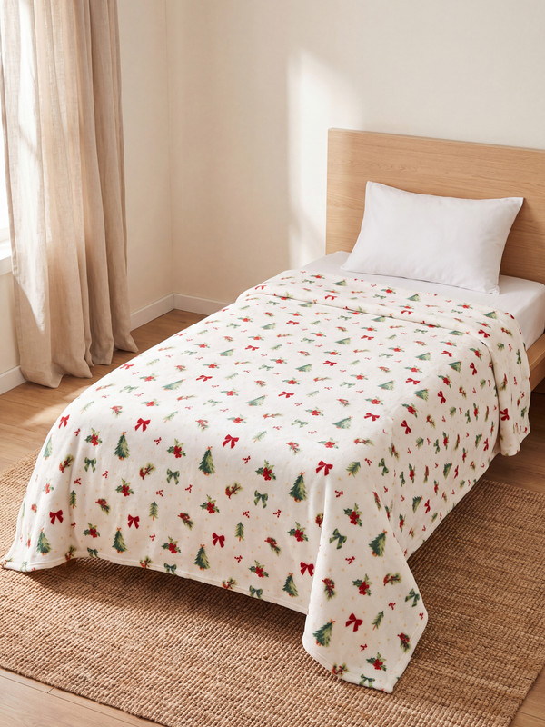 LCW HOME Yıllbaşı Temalı Tek Kişilik Battaniye