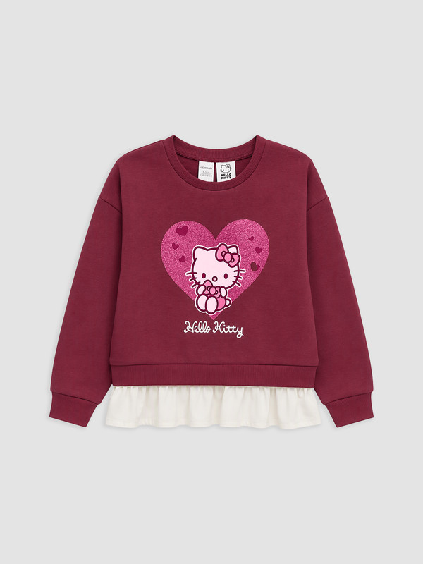 LCW Kids Girl Bordeaux Sweatshirt