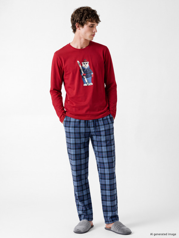 LC WAIKIKI Man Navy Pyjama Set