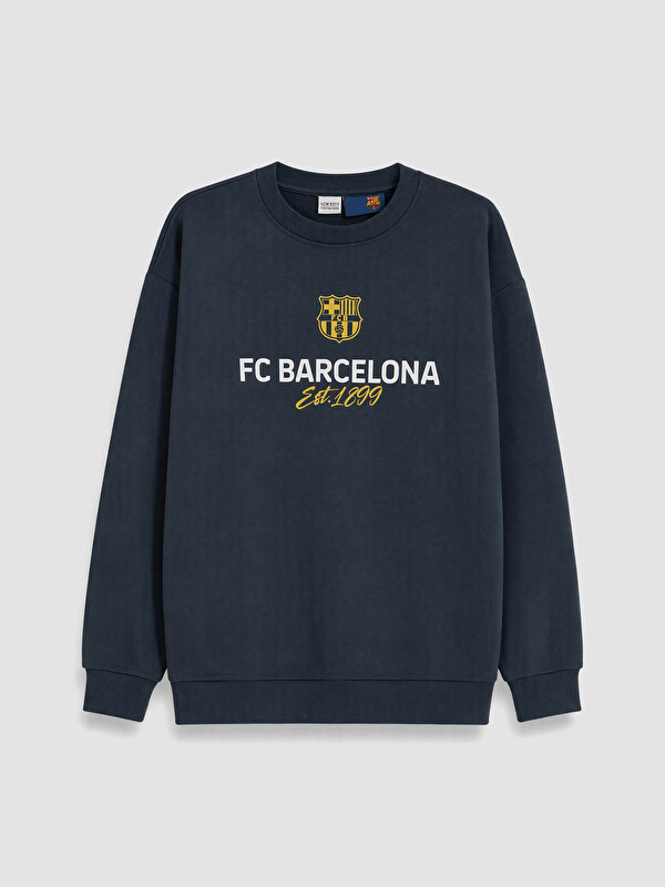 LCW Kids Fc Barcelona Printed Boys' Sweatshirt