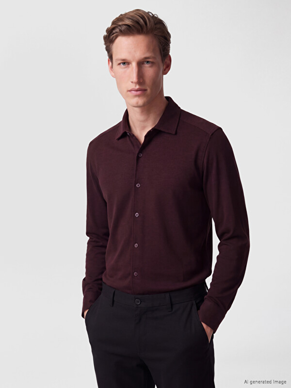 SOUTHBLUE Slim Fit Gömlek Yaka Erkek Gömlek