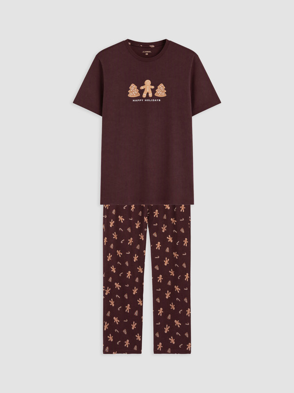 LC WAIKIKI New Year Themed Men's Pyjamas Set
