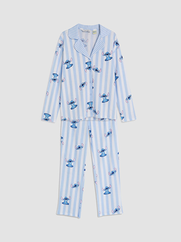 LCW Young Stitch Patterned Women's Pyjamas Set