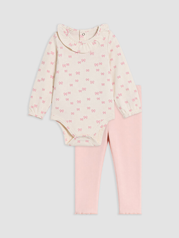 LCW baby Bow Patterned Baby Girls' Set