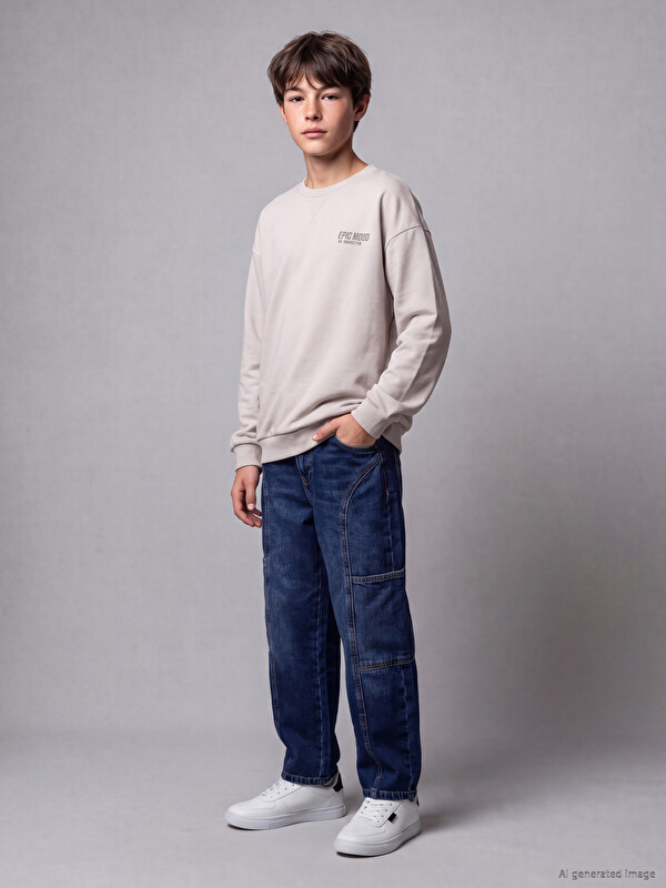 LCW Kids Baggy Fit Pieced Boys' Jeans