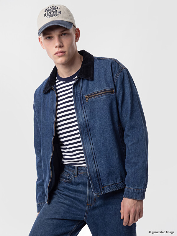 XSIDE Man Indigo Denim Jacket