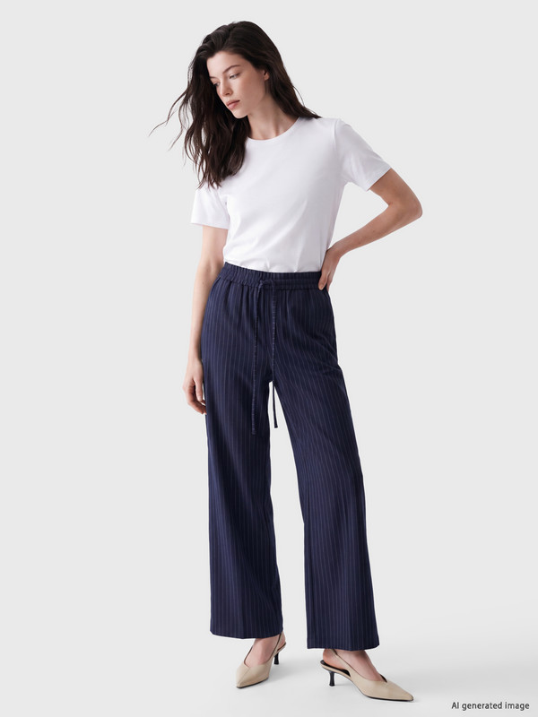 LCW Comfort Woman Navy Trousers
