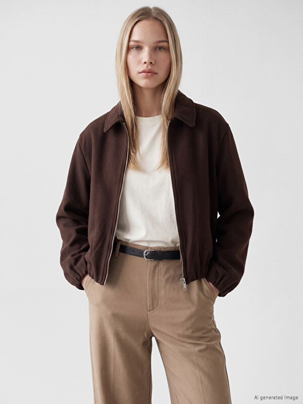 LCW Vision Shirt Collar Women's Cachet Jacket