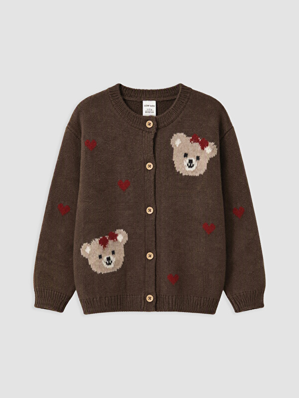 LC WAIKIKI Baby Girl Brown Sweater