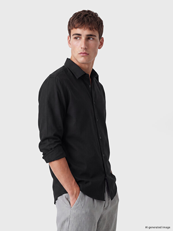 LCW Vision Regular Fit Krinkle Erkek Gömlek