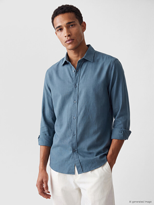 LCW Vision Regular Fit Crinkle Men's Shirt