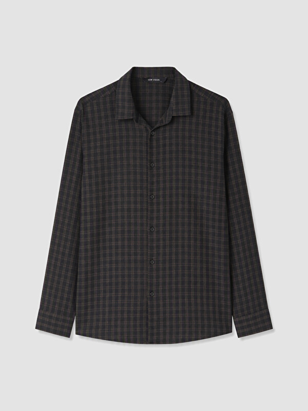LCW Vision Regular Fit Ekose Viskon Erkek Gömlek