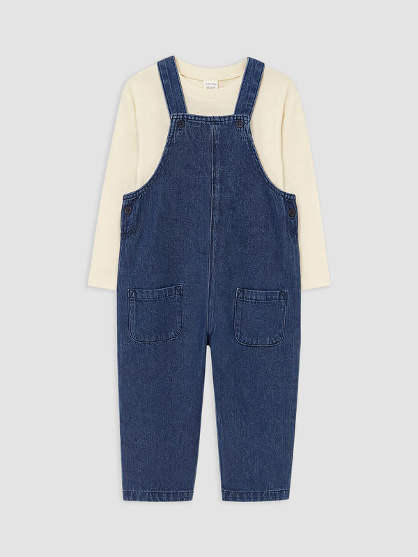LCW baby Baby Boys' Jean Dungarees and T-shirt