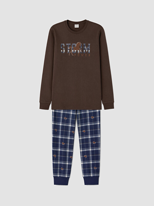 LCW Kids Bisiklet Yaka Erkek Çocuk Pijama Takım